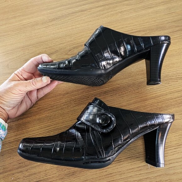 Aerosoles A2 Black Mules 7.5M - Picture 5 of 7
